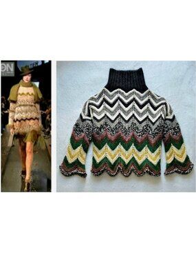 JEAN PAUL GAULTIER Italy "collectible vintage 2000" runway knit top sweater m